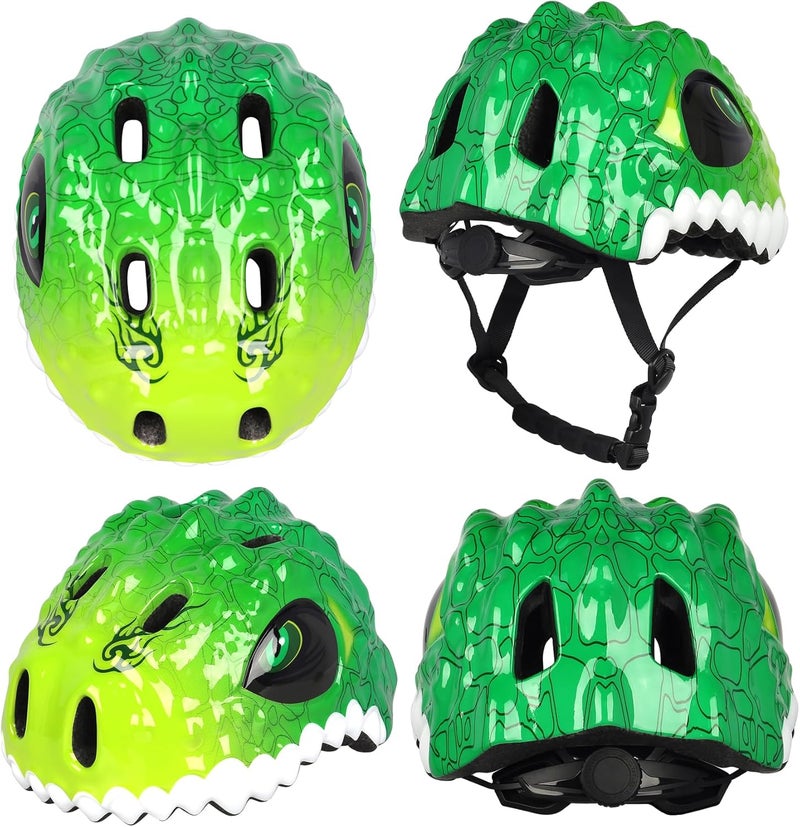 Bavilk Toddler Kids Bike Helmet,3D Dinosaur Helmets for Boys Girls Infant/Baby to Children 1/2/3/4/5/6/7/8 Years Old Lightweight Adjustable Multi-Sports Bicycle Scooter Skateboard Skating Cycling - Image 2